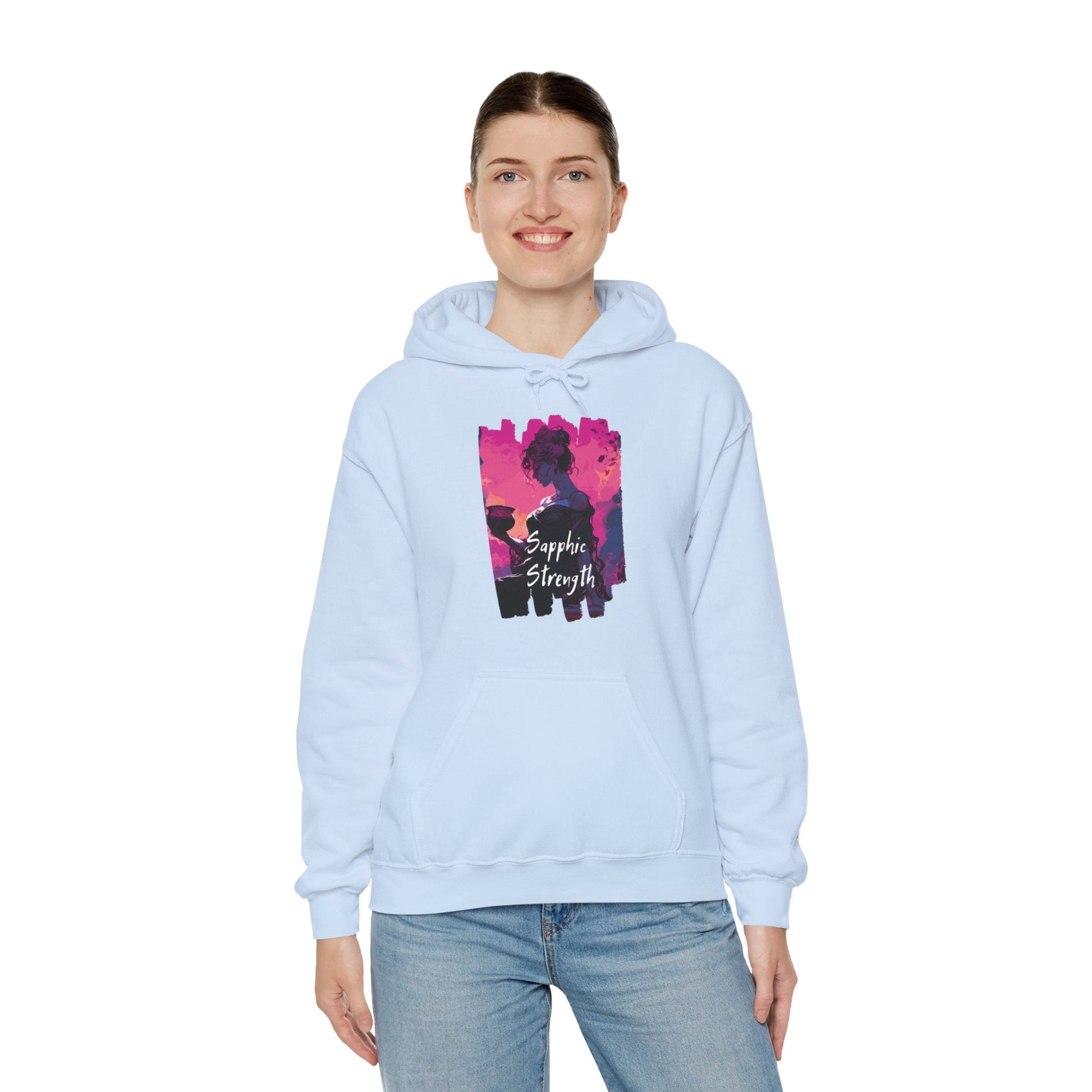 Sapphic Strength - Unisex Hoodie - Hoodie - The Lucky Wombat