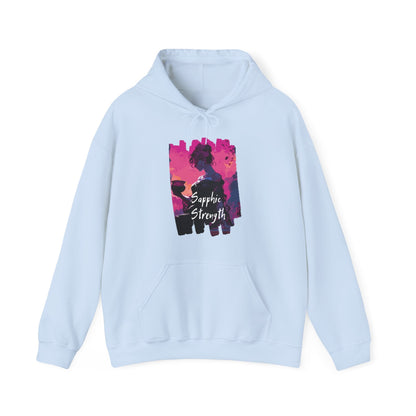 Sapphic Strength - Unisex Hoodie - Hoodie - The Lucky Wombat