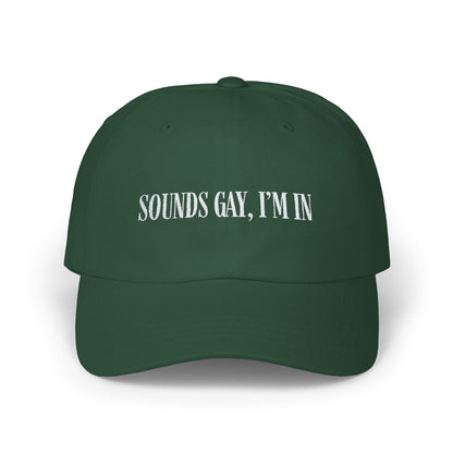 Sounds Gay, I’m in Cap , White on Dark - Hats - The Lucky Wombat