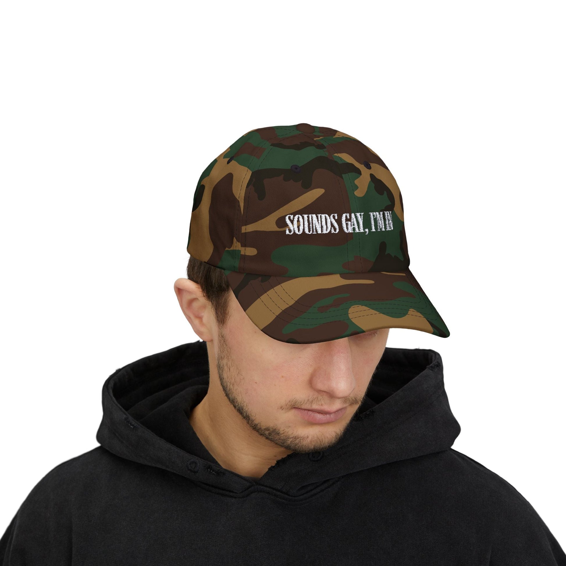 Sounds Gay, I’m in Cap , White on Dark - Hats - The Lucky Wombat