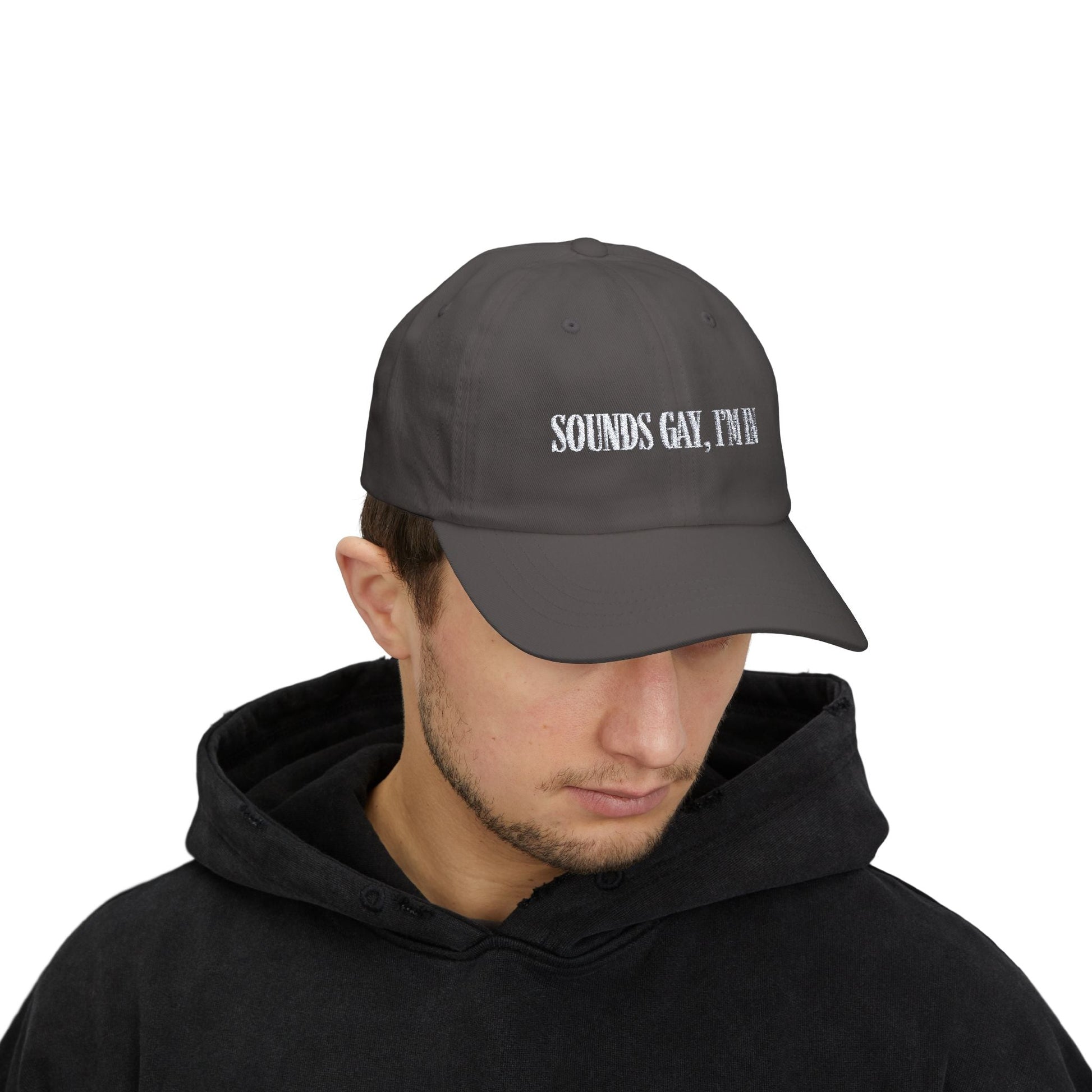 Sounds Gay, I’m in Cap , White on Dark - Hats - The Lucky Wombat