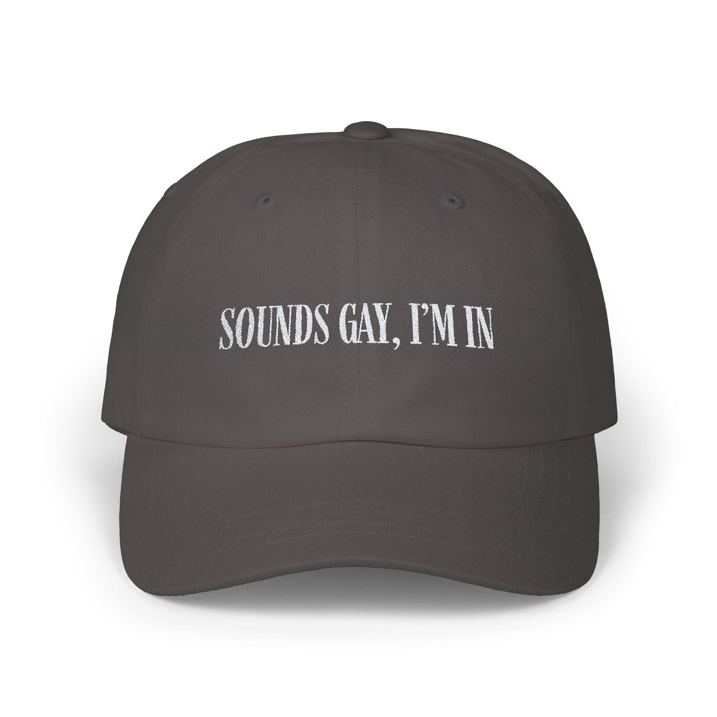 Sounds Gay, I’m in Cap , White on Dark - Hats - The Lucky Wombat