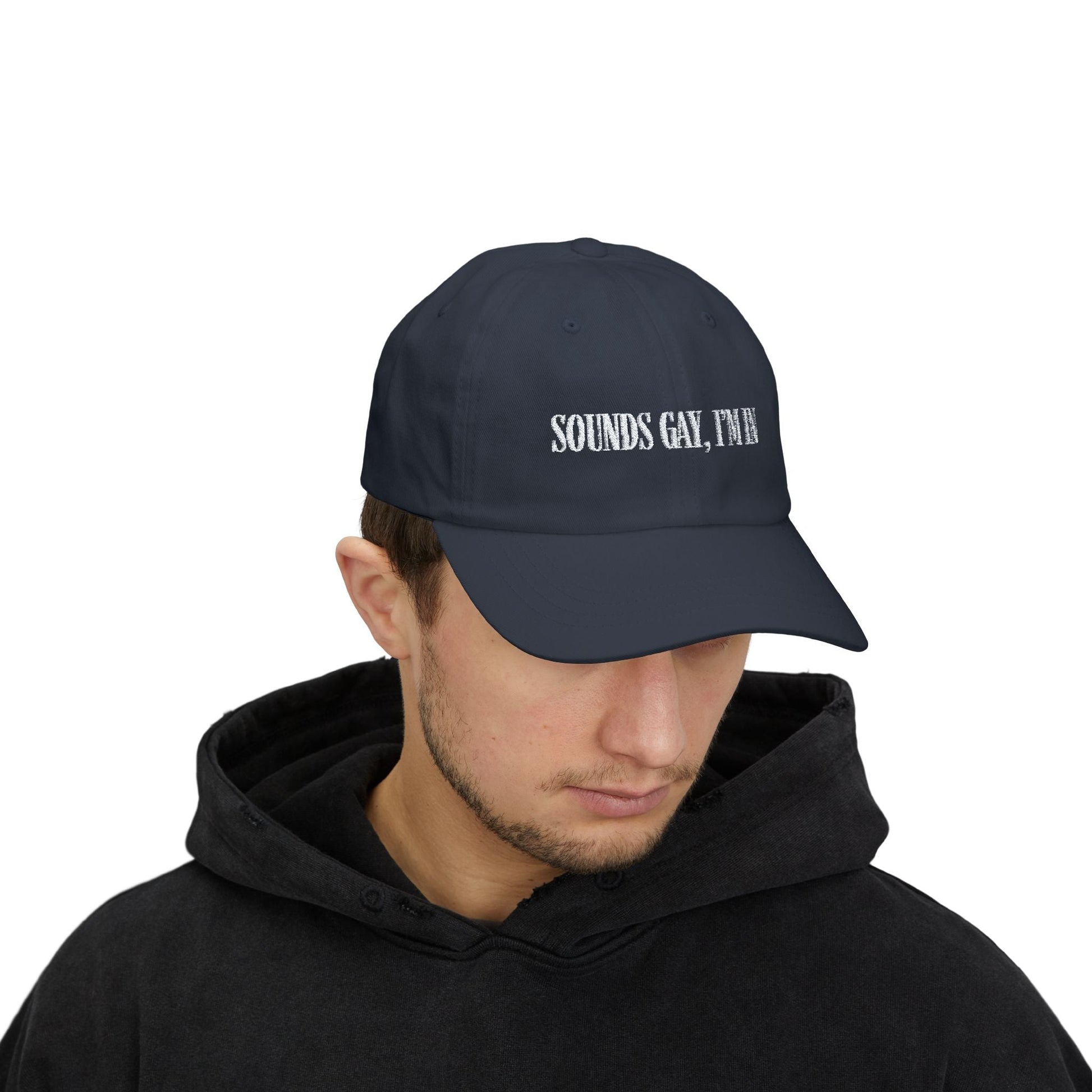 Sounds Gay, I’m in Cap , White on Dark - Hats - The Lucky Wombat