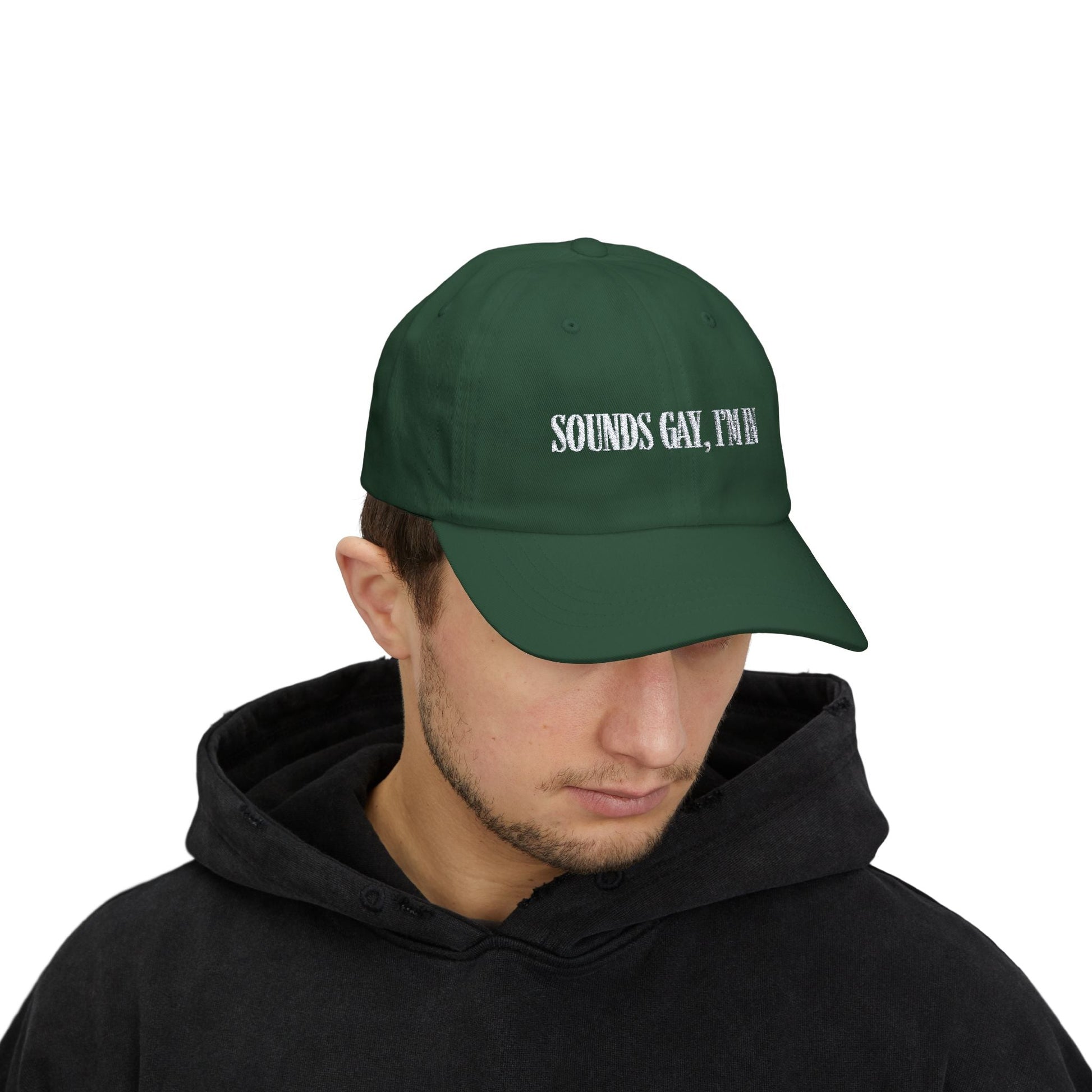 Sounds Gay, I’m in Cap , White on Dark - Hats - The Lucky Wombat
