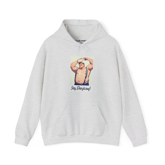 Stay Dairylicious Hoodie - Bold and Dairy - Inspired Style - Hoodie - The Lucky Wombat
