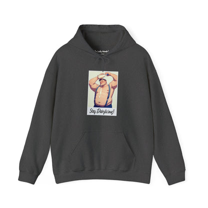 Stay Dairylicious Hoodie - Bold and Dairy - Inspired Style - Hoodie - The Lucky Wombat