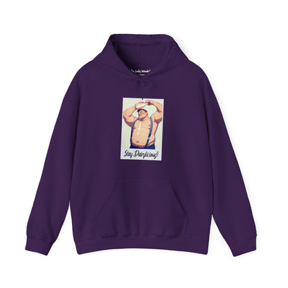 Stay Dairylicious Hoodie - Bold and Dairy - Inspired Style - Hoodie - The Lucky Wombat