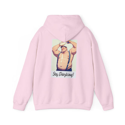 Stay Dairylicious Hoodie - Bold and Dairy - Inspired Style - Hoodie - The Lucky Wombat