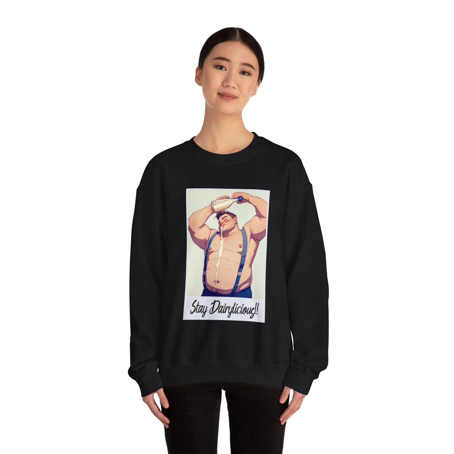 Stay Dairylicious Sweatshirt - Bold and Dairy - Inspired Style - Sweatshirt - The Lucky Wombat
