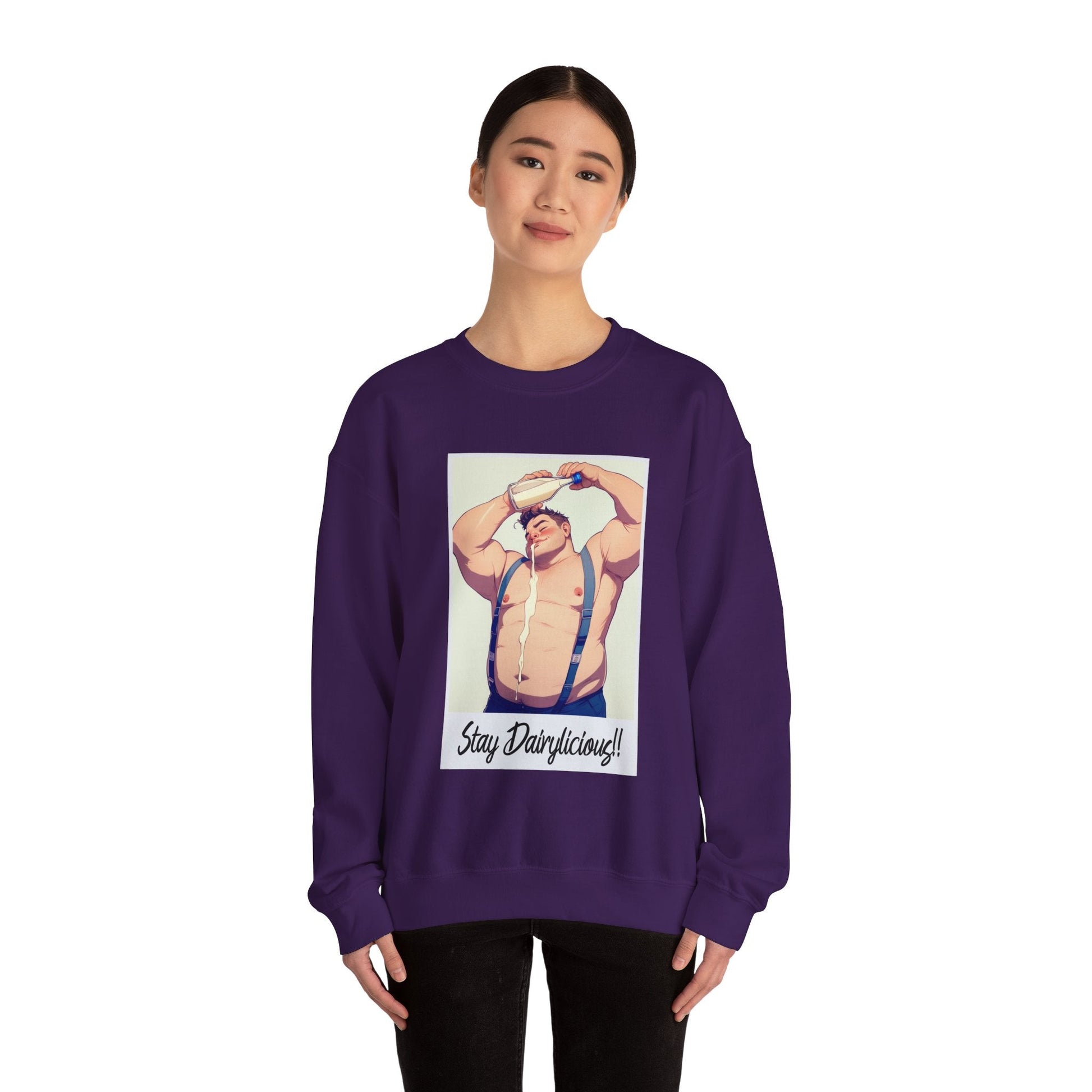 Stay Dairylicious Sweatshirt - Bold and Dairy - Inspired Style - Sweatshirt - The Lucky Wombat