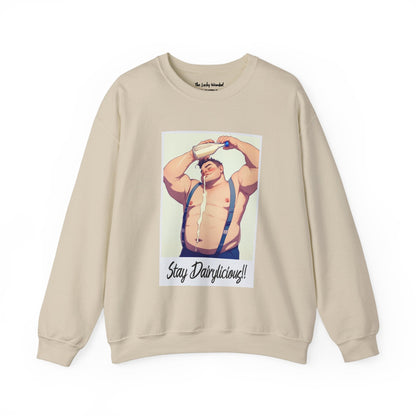 Stay Dairylicious Sweatshirt - Bold and Dairy - Inspired Style - Sweatshirt - The Lucky Wombat