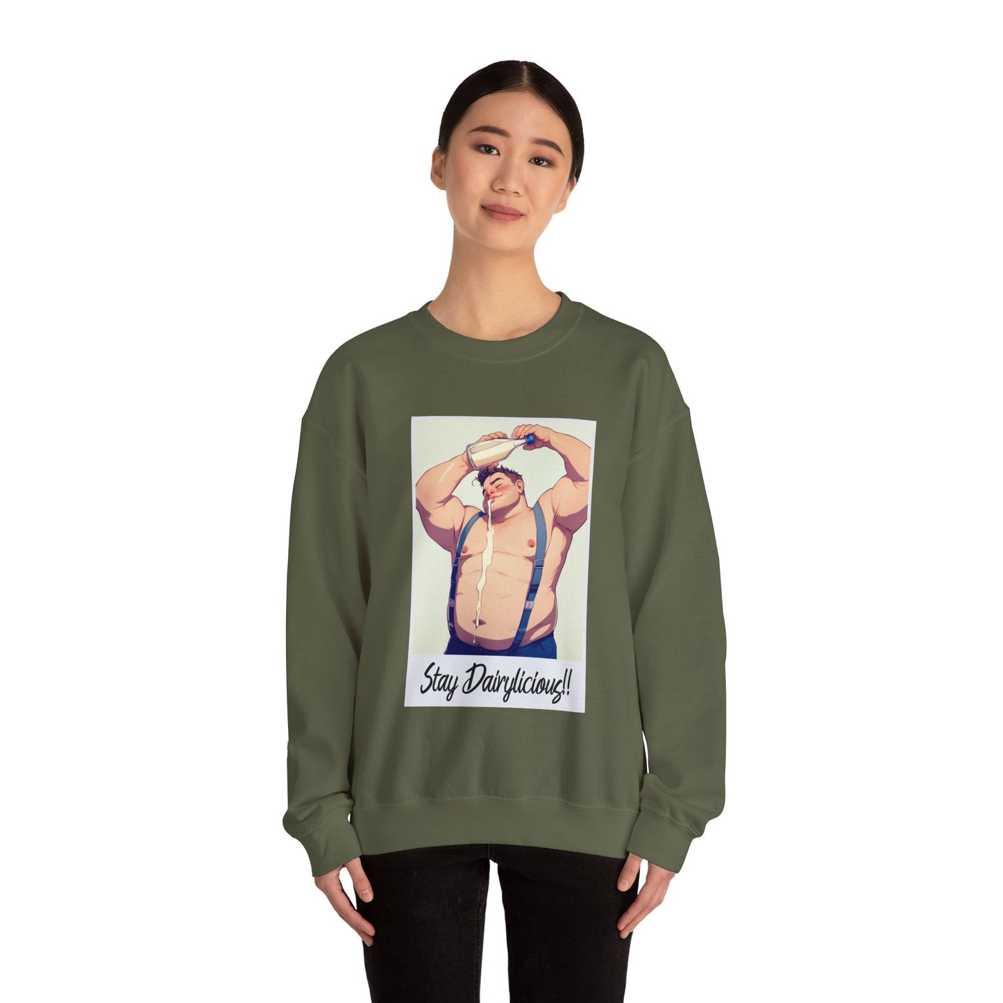 Stay Dairylicious Sweatshirt - Bold and Dairy - Inspired Style - Sweatshirt - The Lucky Wombat