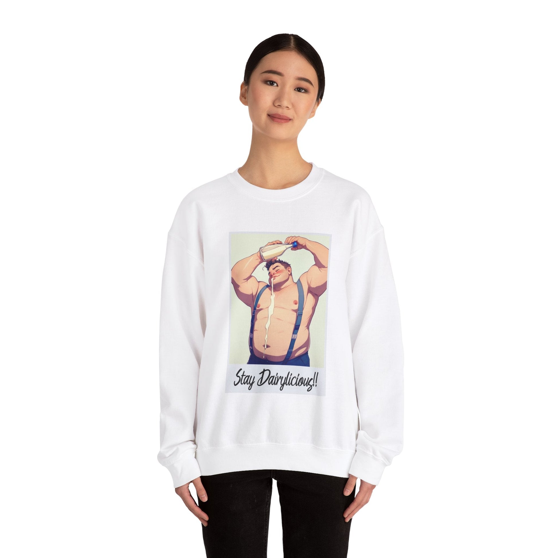 Stay Dairylicious Sweatshirt - Bold and Dairy - Inspired Style - Sweatshirt - The Lucky Wombat