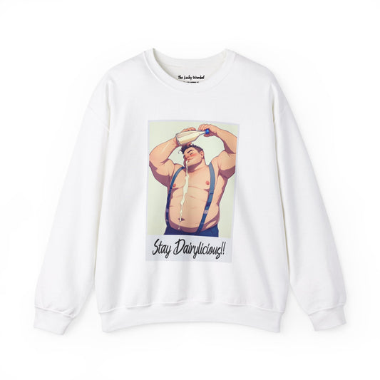 Stay Dairylicious Sweatshirt - Bold and Dairy - Inspired Style - Sweatshirt - The Lucky Wombat