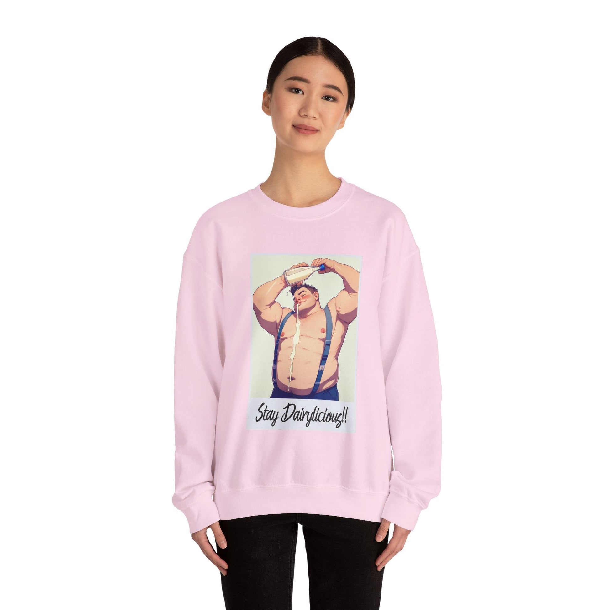 Stay Dairylicious Sweatshirt - Bold and Dairy - Inspired Style - Sweatshirt - The Lucky Wombat