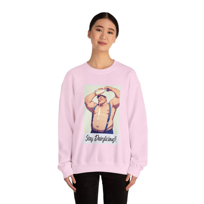 Stay Dairylicious Sweatshirt - Bold and Dairy - Inspired Style - Sweatshirt - The Lucky Wombat