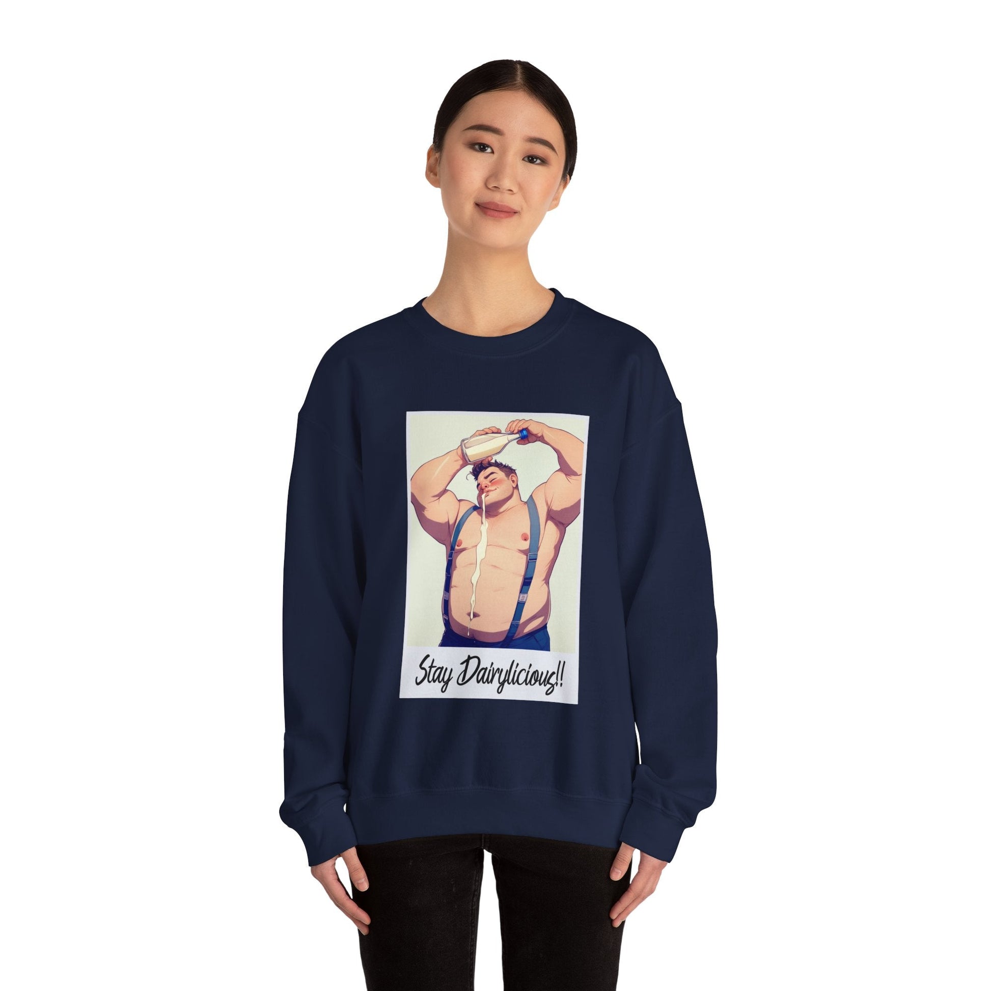 Stay Dairylicious Sweatshirt - Bold and Dairy - Inspired Style - Sweatshirt - The Lucky Wombat