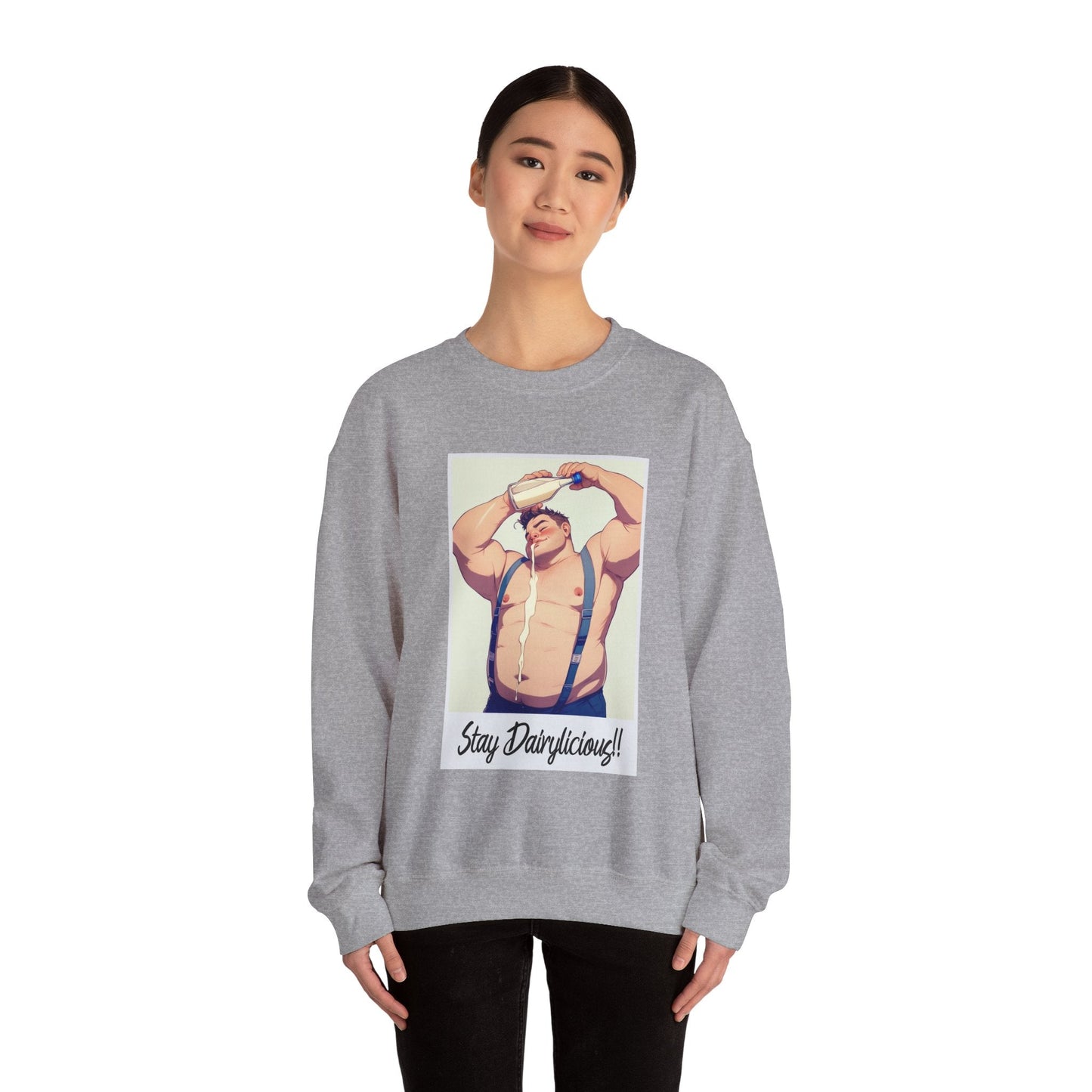 Stay Dairylicious Sweatshirt - Bold and Dairy - Inspired Style - Sweatshirt - The Lucky Wombat