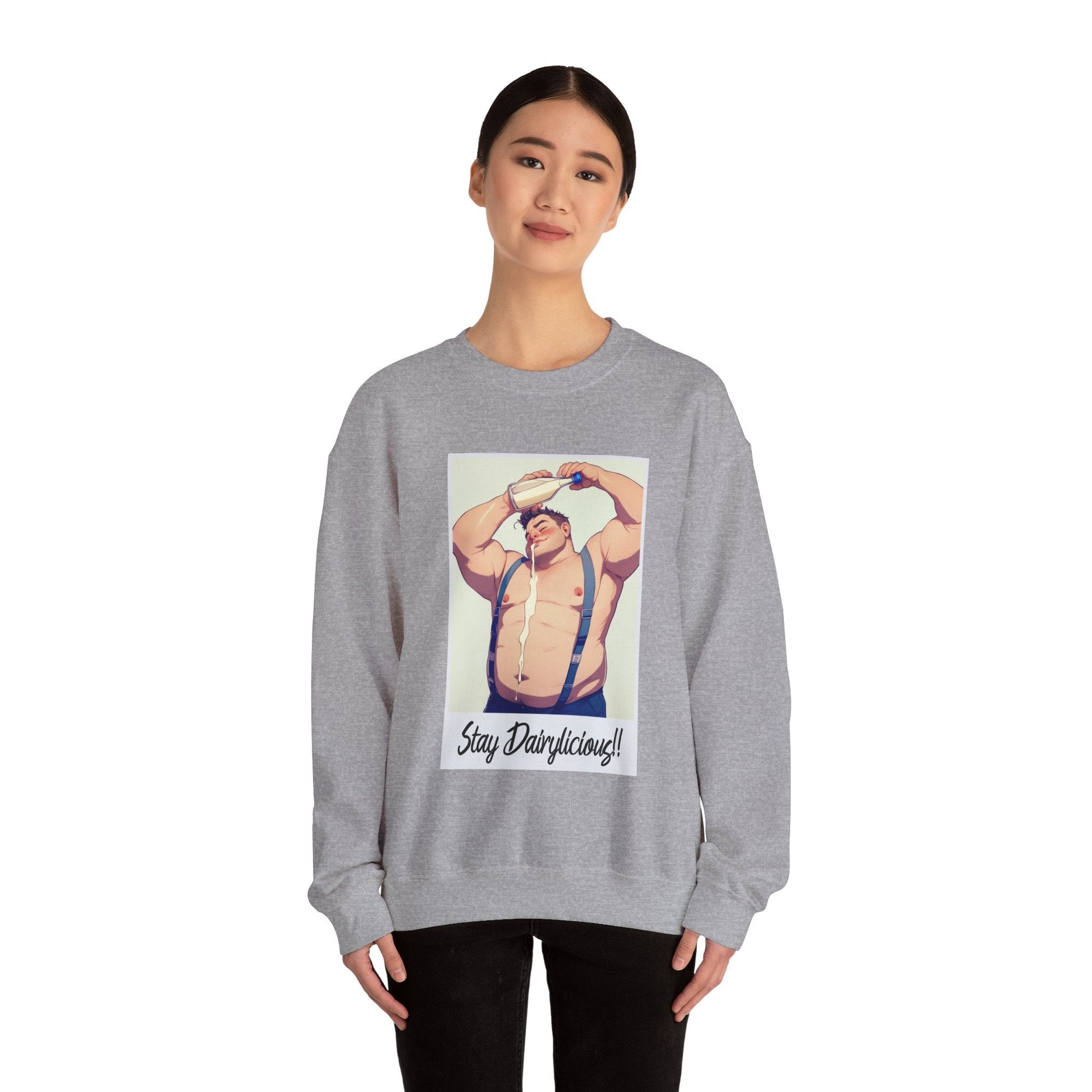 Stay Dairylicious Sweatshirt - Bold and Dairy - Inspired Style - Sweatshirt - The Lucky Wombat