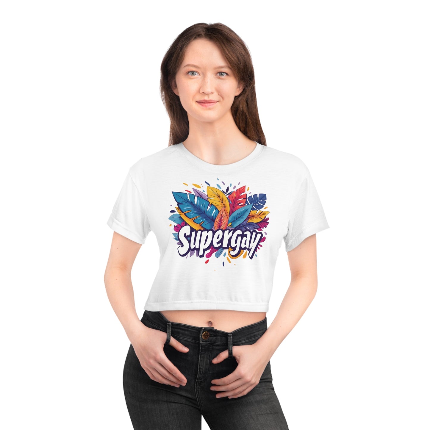 Supergay Crop Top - All Over Prints - The Lucky Wombat