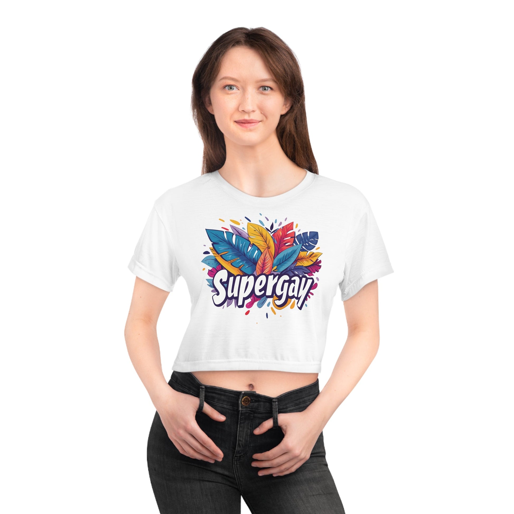 Supergay Crop Top - All Over Prints - The Lucky Wombat