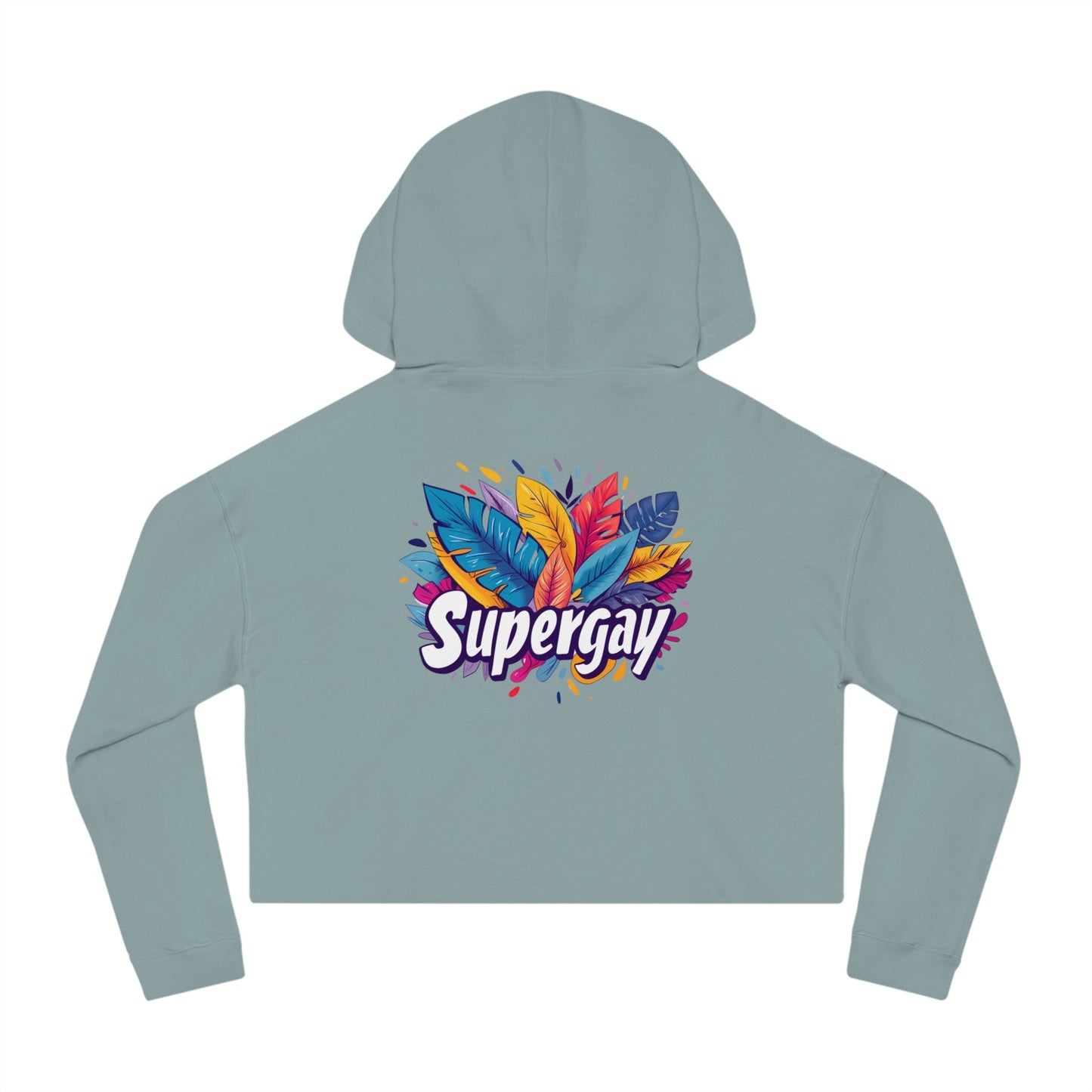 Supergay Cropped Hoodie – Bold, Vibrant & Unapologetic Pride - Hoodie - The Lucky Wombat