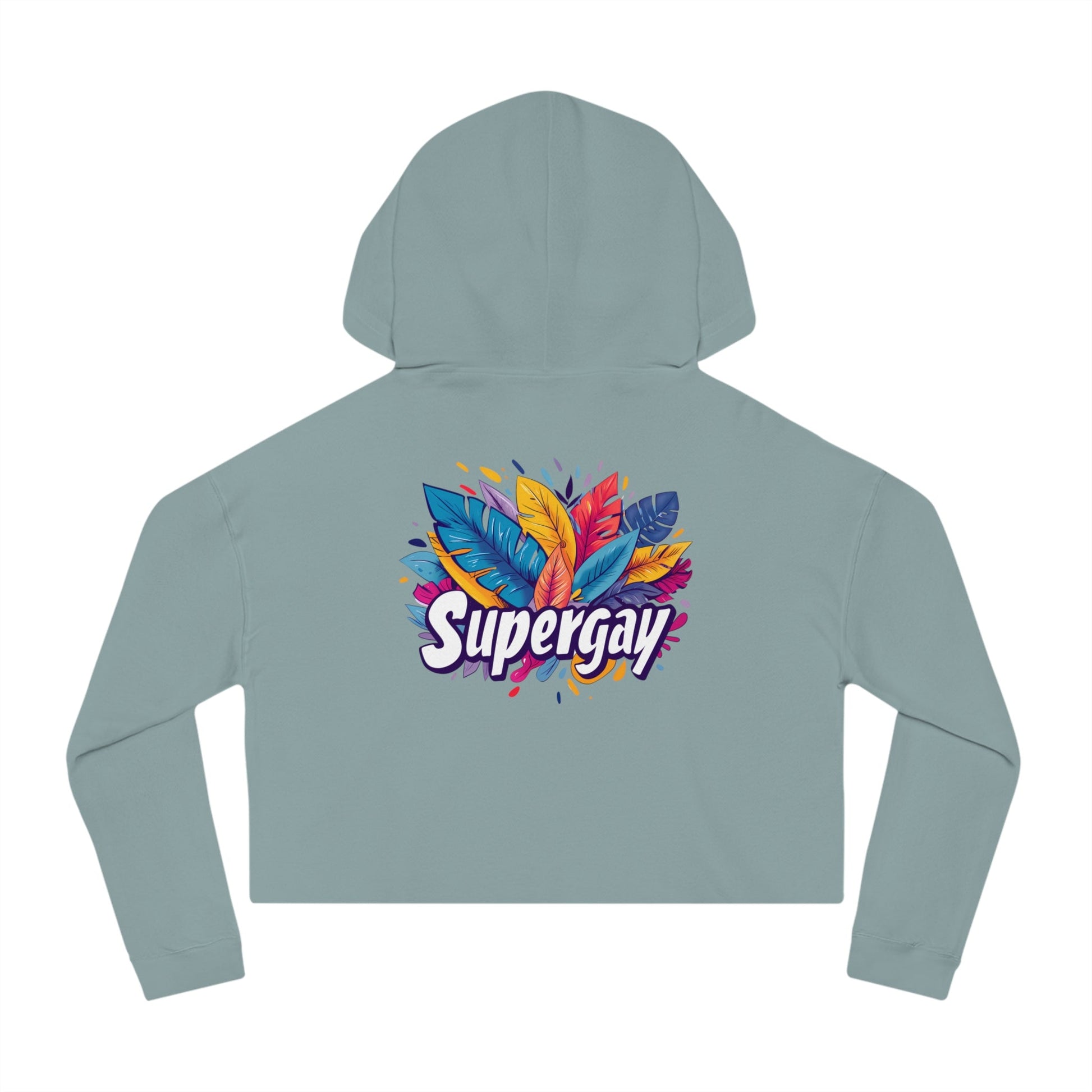 Supergay Cropped Hoodie – Bold, Vibrant & Unapologetic Pride - Hoodie - The Lucky Wombat