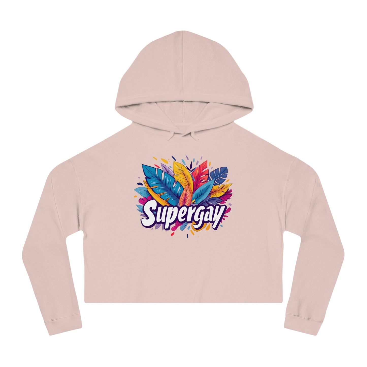 Supergay Cropped Hoodie – Bold, Vibrant & Unapologetic Pride - Hoodie - The Lucky Wombat