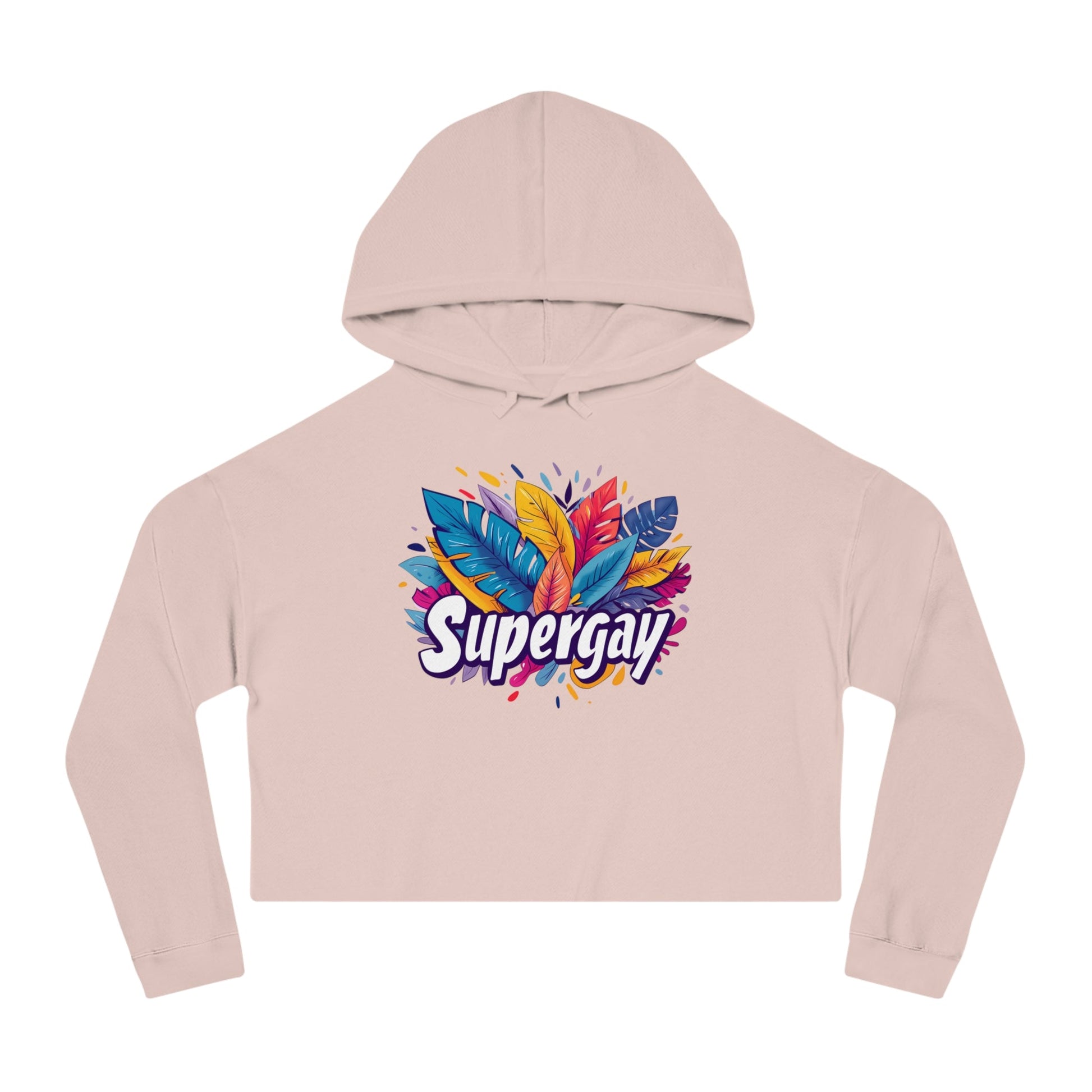 Supergay Cropped Hoodie – Bold, Vibrant & Unapologetic Pride - Hoodie - The Lucky Wombat