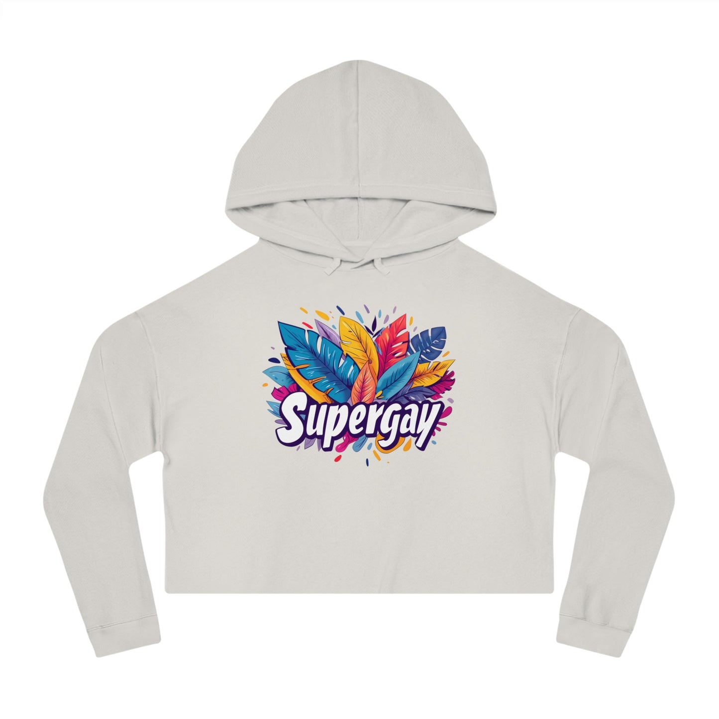 Supergay Cropped Hoodie – Bold, Vibrant & Unapologetic Pride - Hoodie - The Lucky Wombat