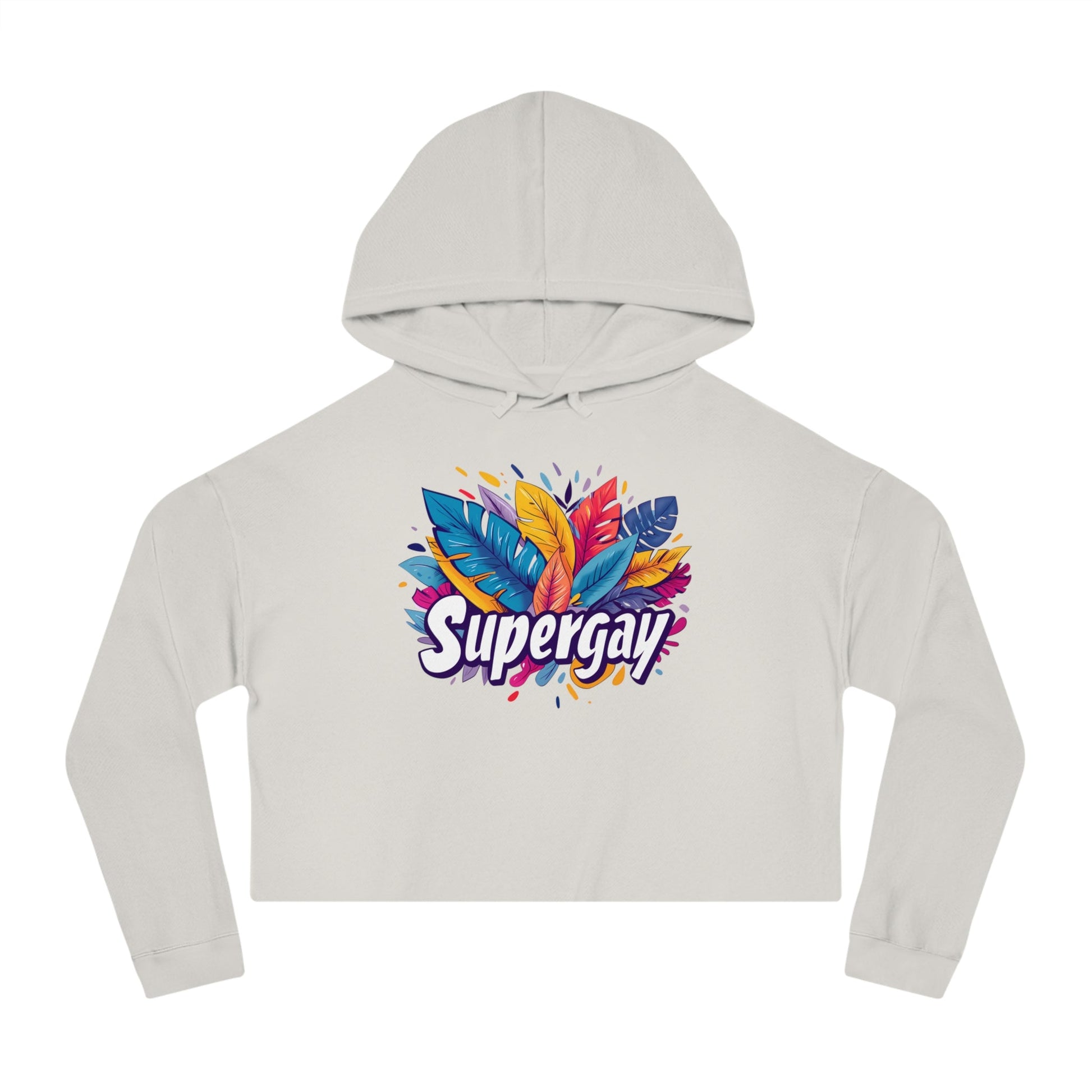 Supergay Cropped Hoodie – Bold, Vibrant & Unapologetic Pride - Hoodie - The Lucky Wombat