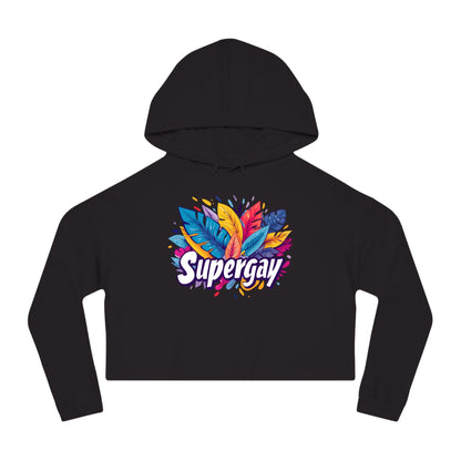 Supergay Cropped Hoodie – Bold, Vibrant & Unapologetic Pride - Hoodie - The Lucky Wombat