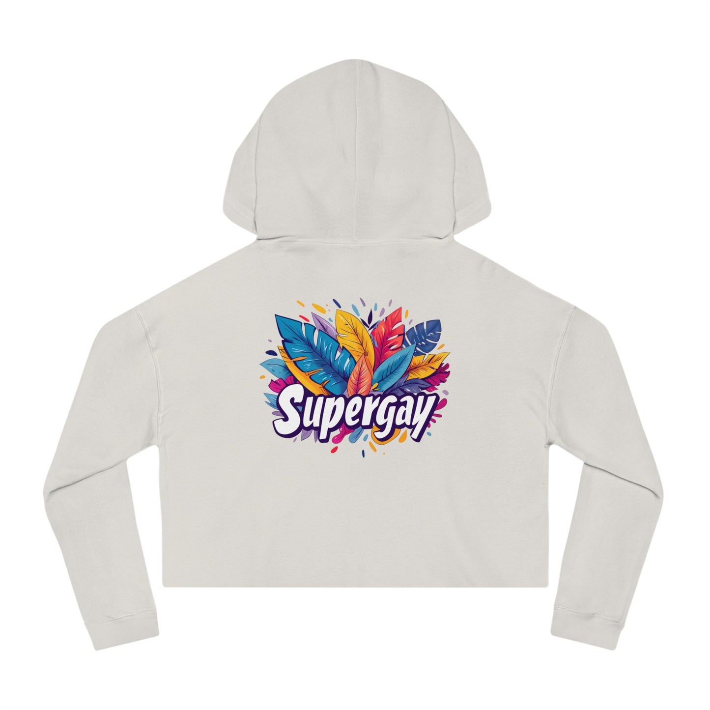 Supergay Cropped Hoodie – Bold, Vibrant & Unapologetic Pride - Hoodie - The Lucky Wombat