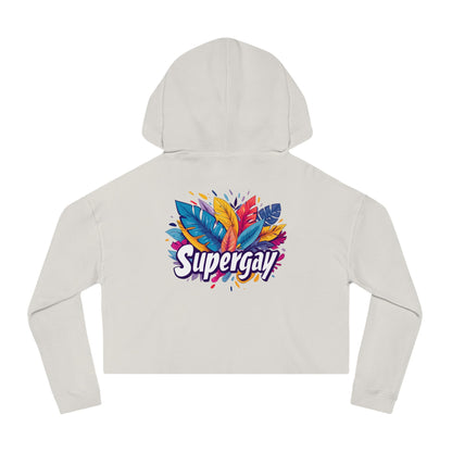 Supergay Cropped Hoodie – Bold, Vibrant & Unapologetic Pride - Hoodie - The Lucky Wombat