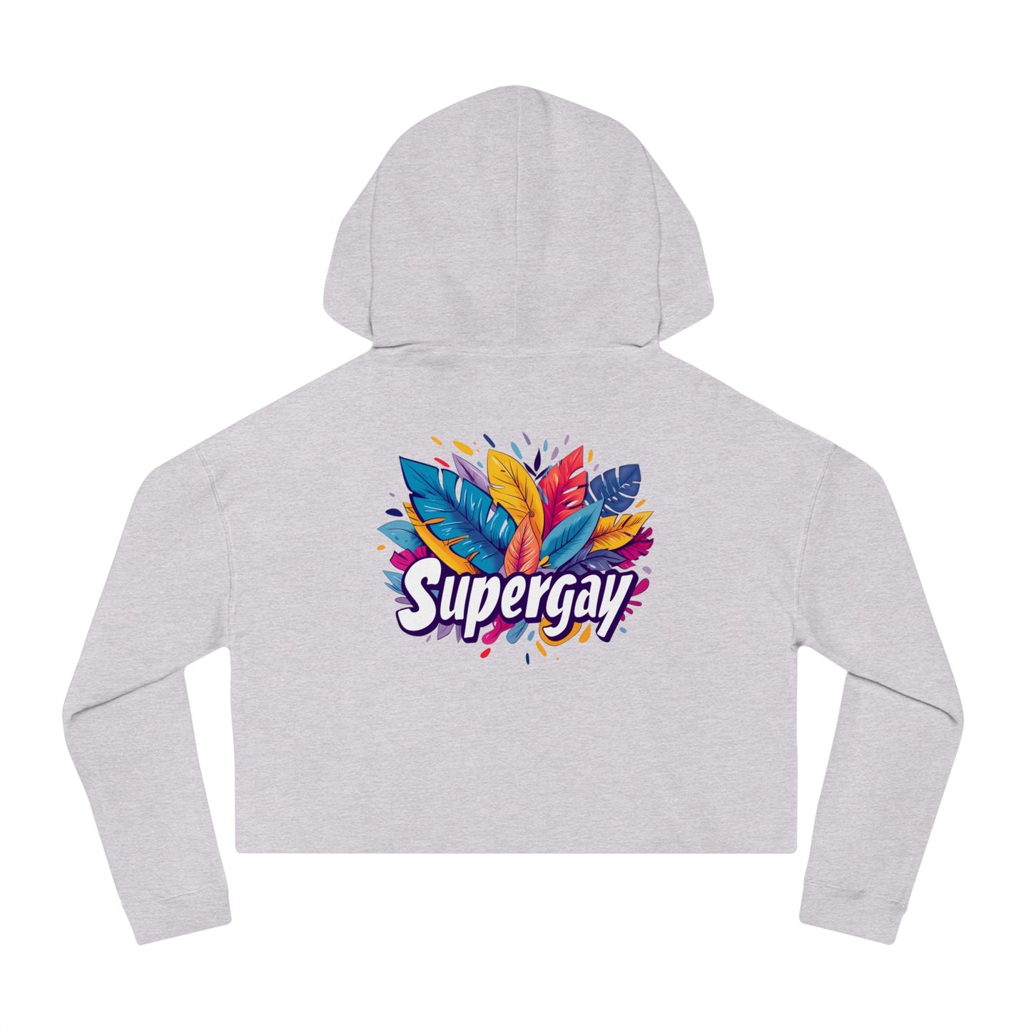 Supergay Cropped Hoodie – Bold, Vibrant & Unapologetic Pride - Hoodie - The Lucky Wombat