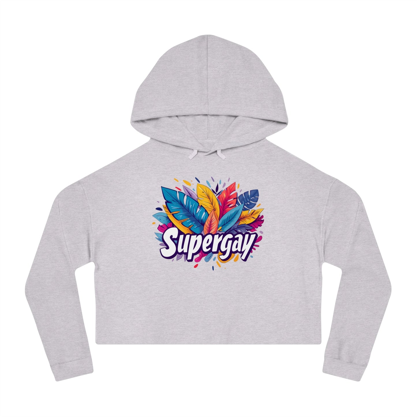 Supergay Cropped Hoodie – Bold, Vibrant & Unapologetic Pride - Hoodie - The Lucky Wombat
