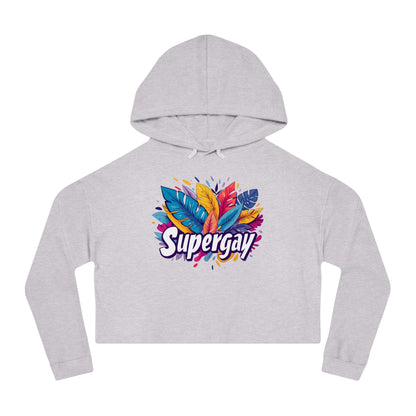 Supergay Cropped Hoodie – Bold, Vibrant & Unapologetic Pride - Hoodie - The Lucky Wombat