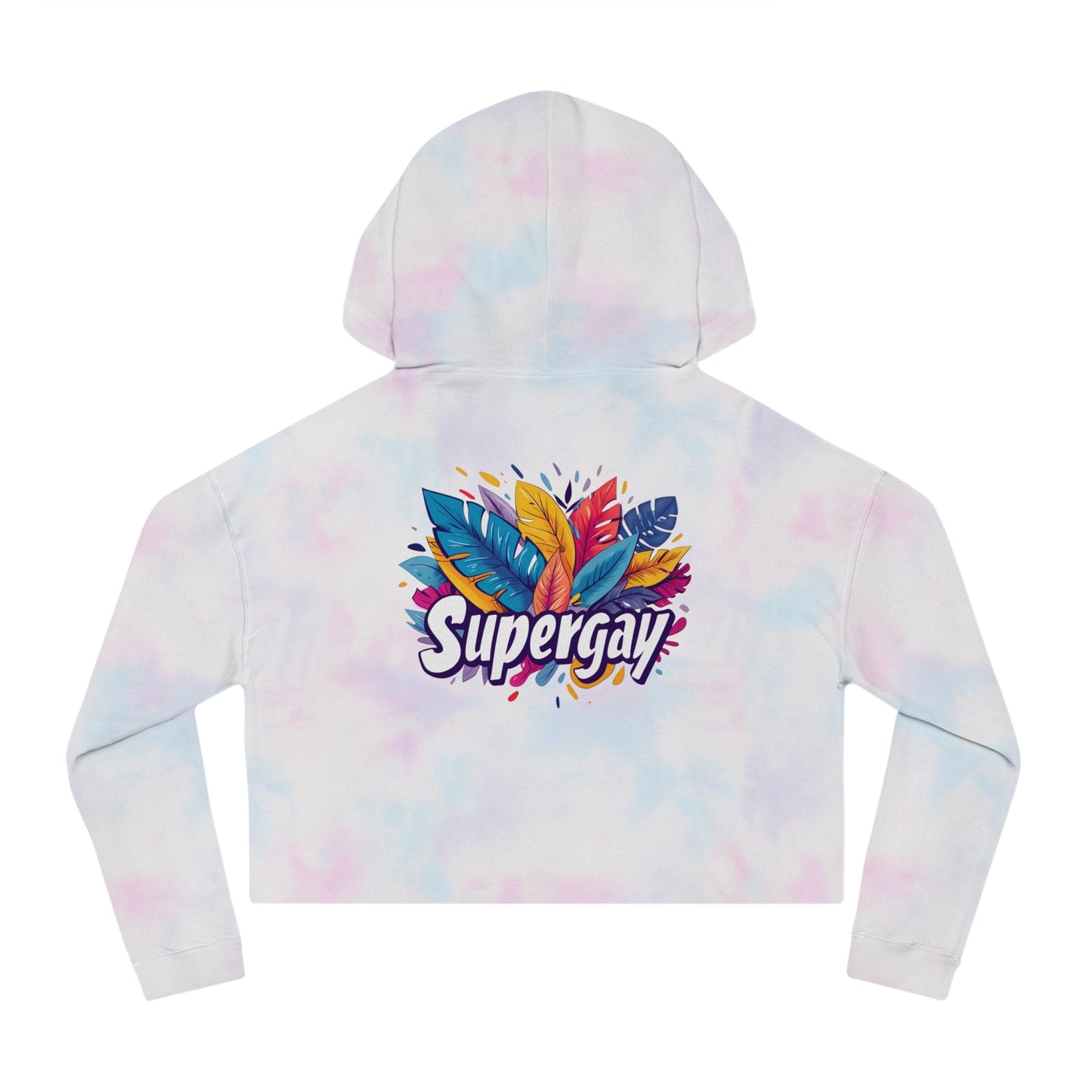Supergay Cropped Hoodie – Bold, Vibrant & Unapologetic Pride - Hoodie - The Lucky Wombat