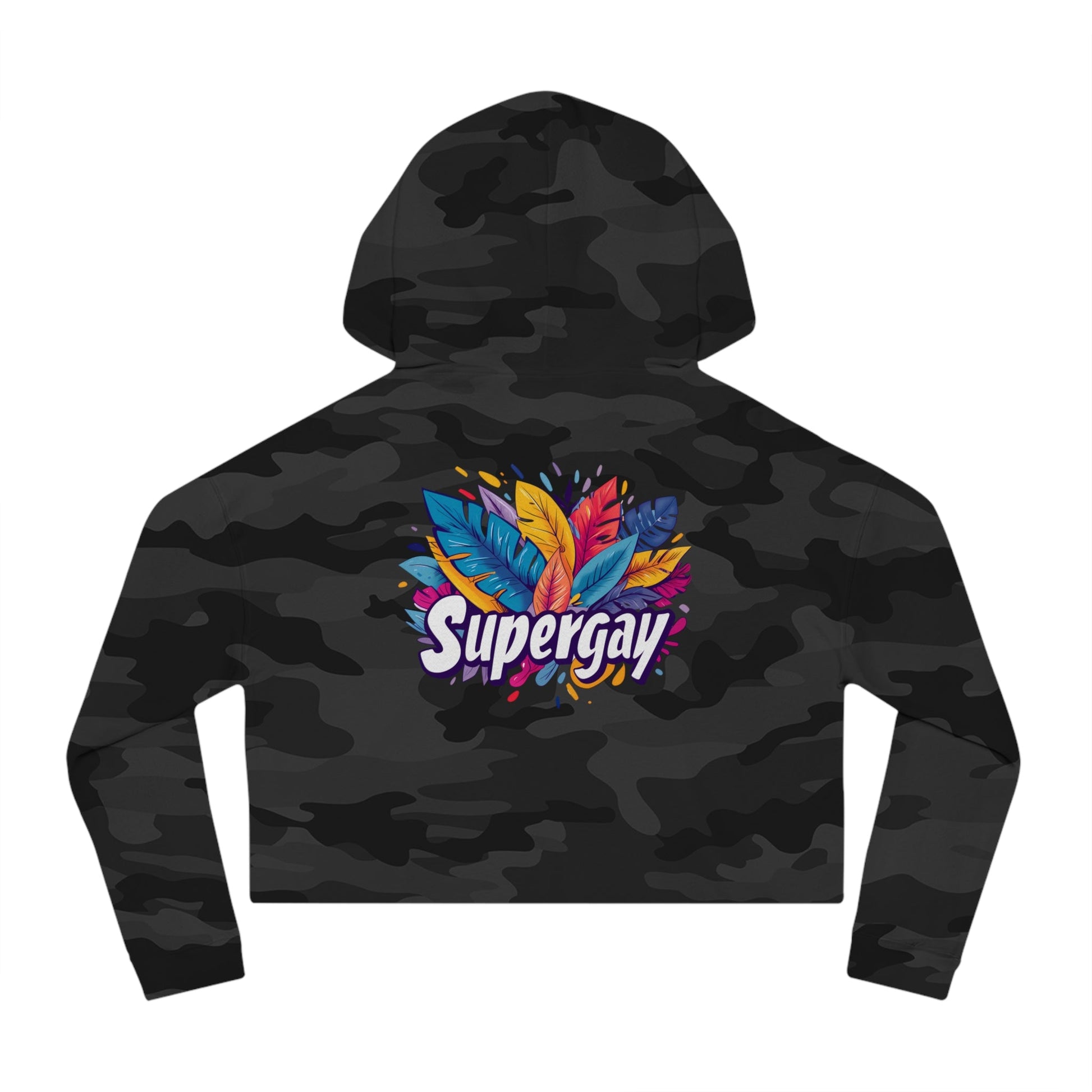 Supergay Cropped Hoodie – Bold, Vibrant & Unapologetic Pride - Hoodie - The Lucky Wombat