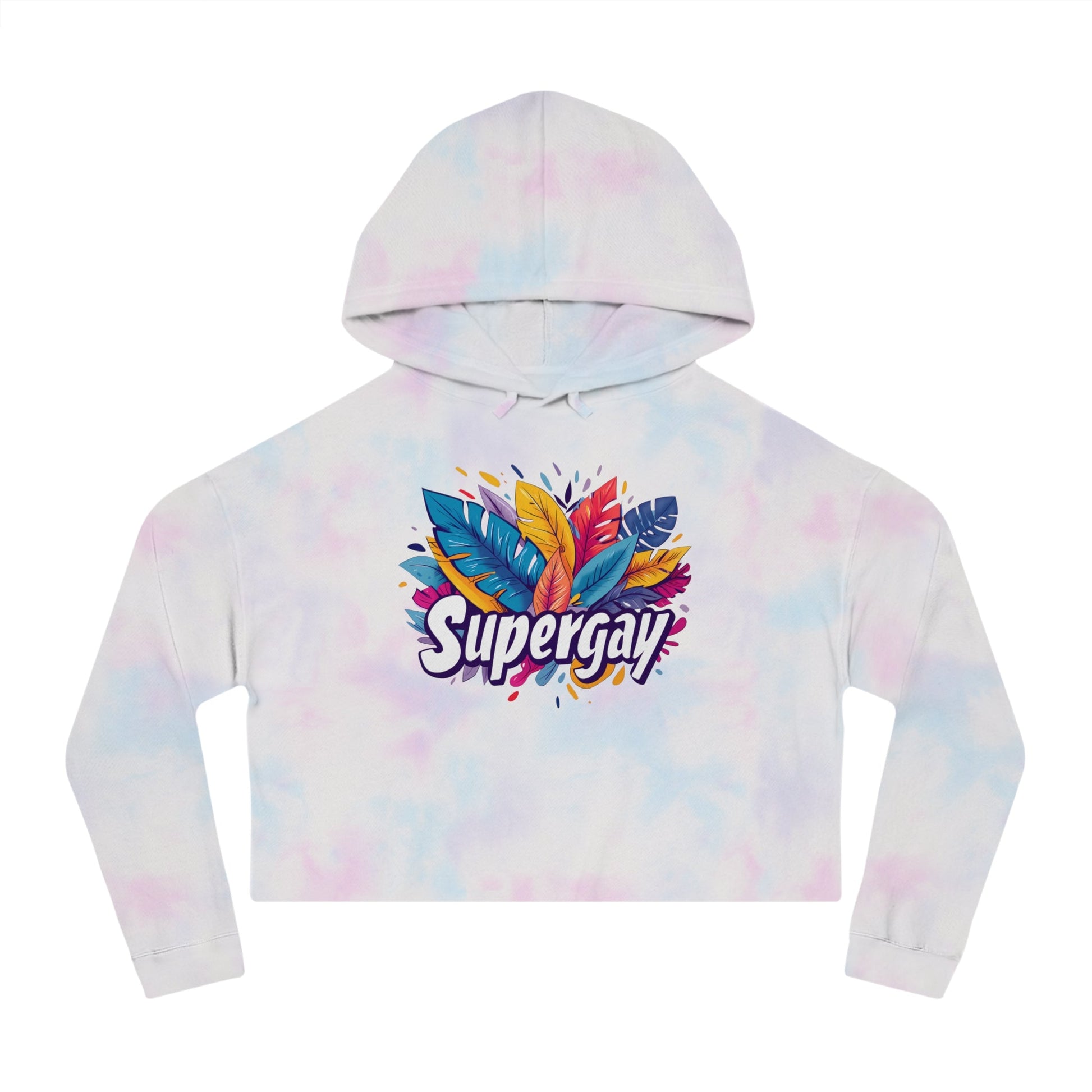 Supergay Cropped Hoodie – Bold, Vibrant & Unapologetic Pride - Hoodie - The Lucky Wombat