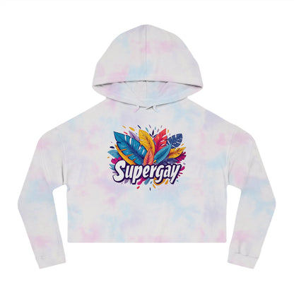 Supergay Cropped Hoodie – Bold, Vibrant & Unapologetic Pride - Hoodie - The Lucky Wombat