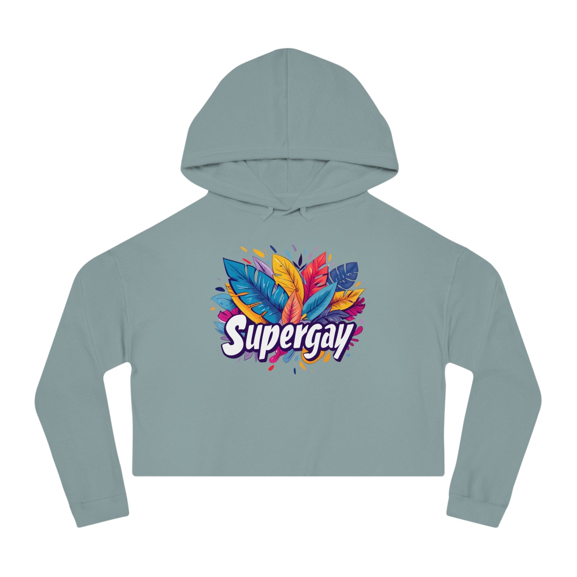 Supergay Cropped Hoodie – Bold, Vibrant & Unapologetic Pride - Hoodie - The Lucky Wombat