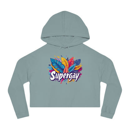 Supergay Cropped Hoodie – Bold, Vibrant & Unapologetic Pride - Hoodie - The Lucky Wombat
