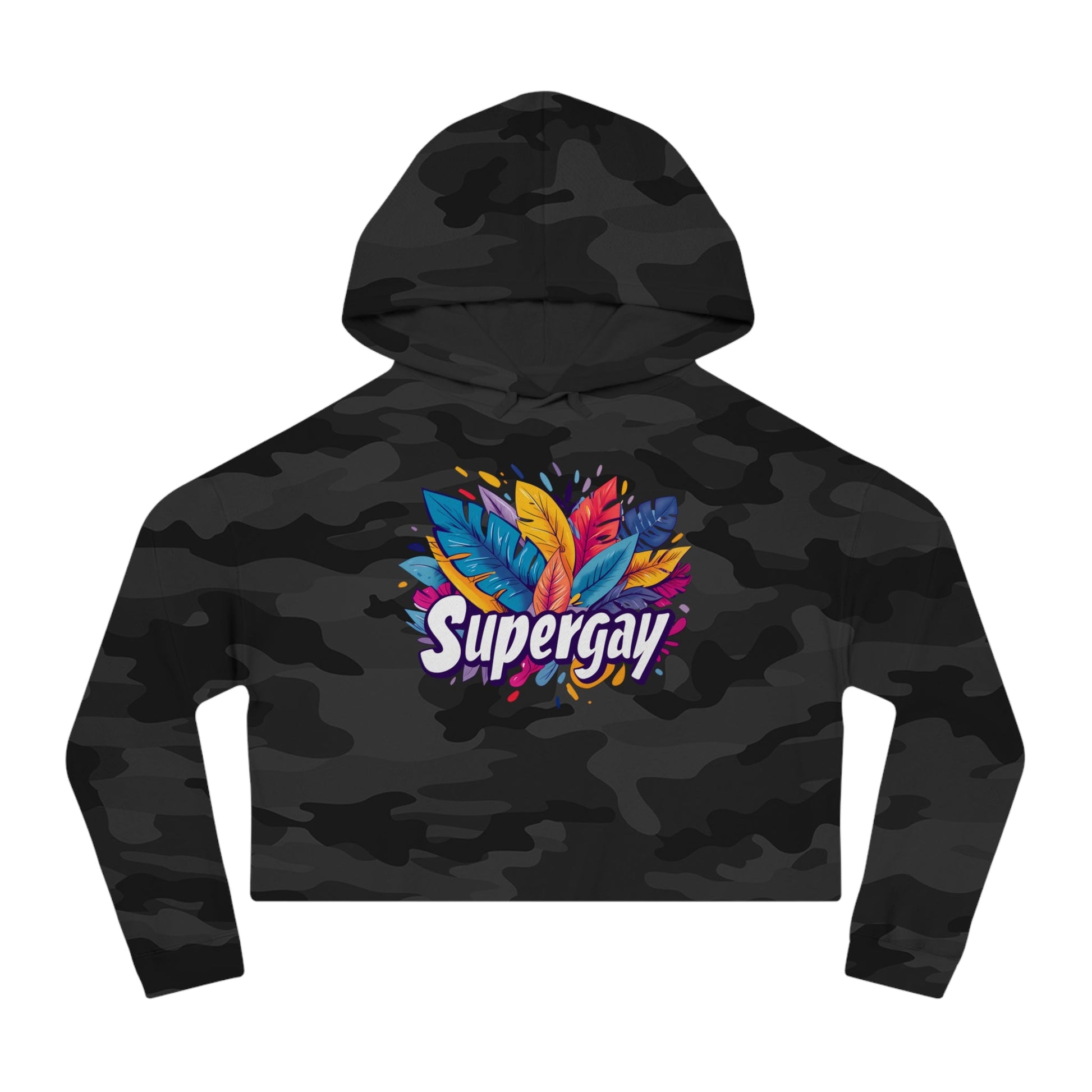 Supergay Cropped Hoodie – Bold, Vibrant & Unapologetic Pride - Hoodie - The Lucky Wombat