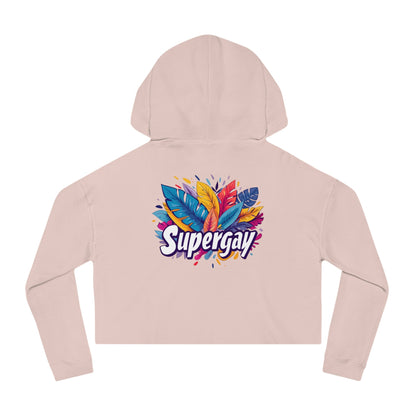 Supergay Cropped Hoodie – Bold, Vibrant & Unapologetic Pride - Hoodie - The Lucky Wombat