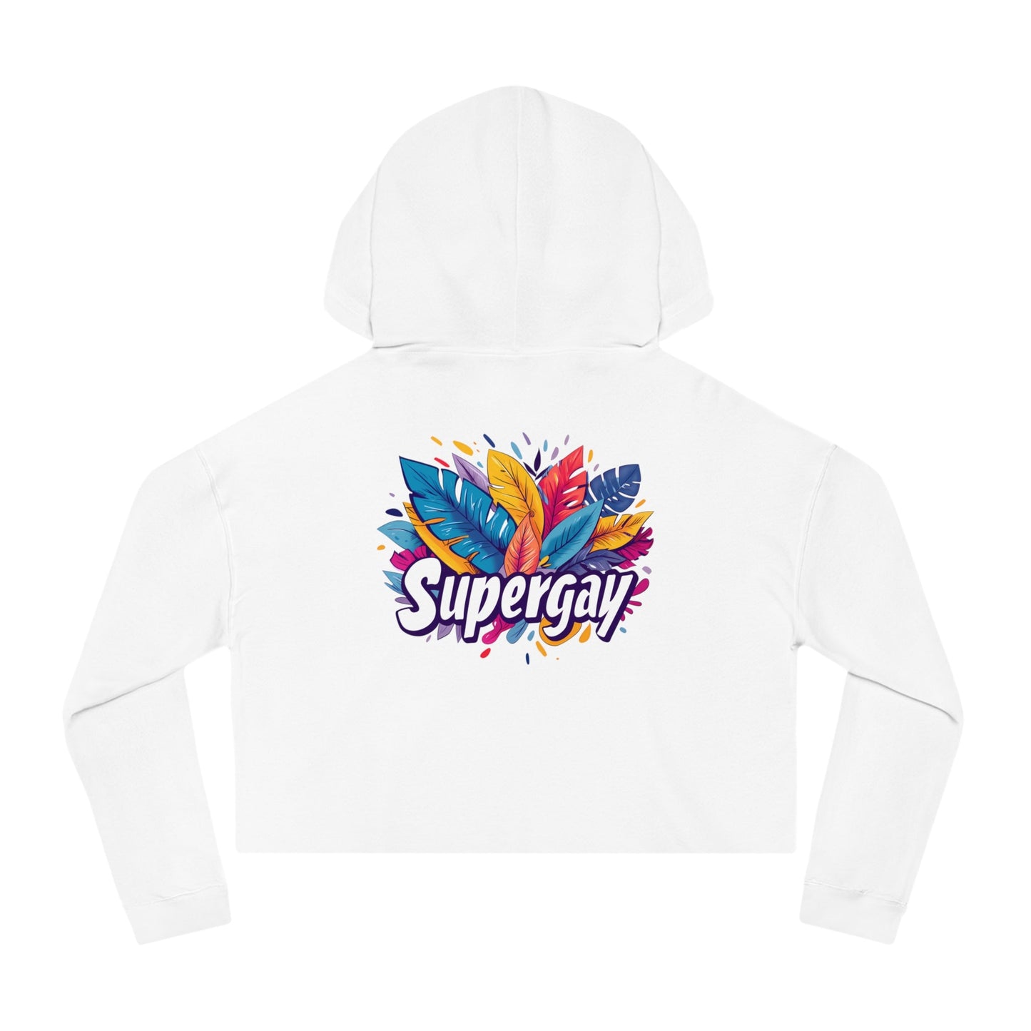 Supergay Cropped Hoodie – Bold, Vibrant & Unapologetic Pride - Hoodie - The Lucky Wombat