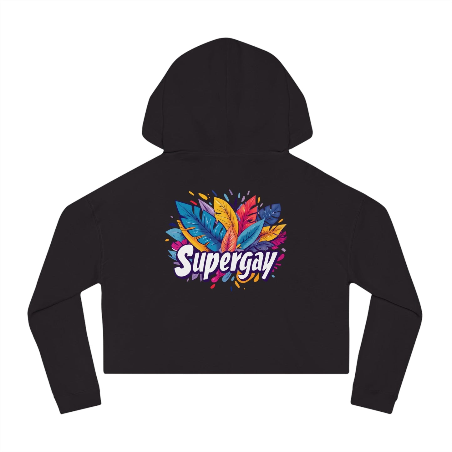 Supergay Cropped Hoodie – Bold, Vibrant & Unapologetic Pride - Hoodie - The Lucky Wombat