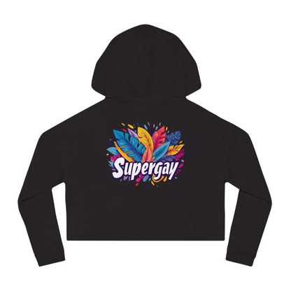 Supergay Cropped Hoodie – Bold, Vibrant & Unapologetic Pride - Hoodie - The Lucky Wombat