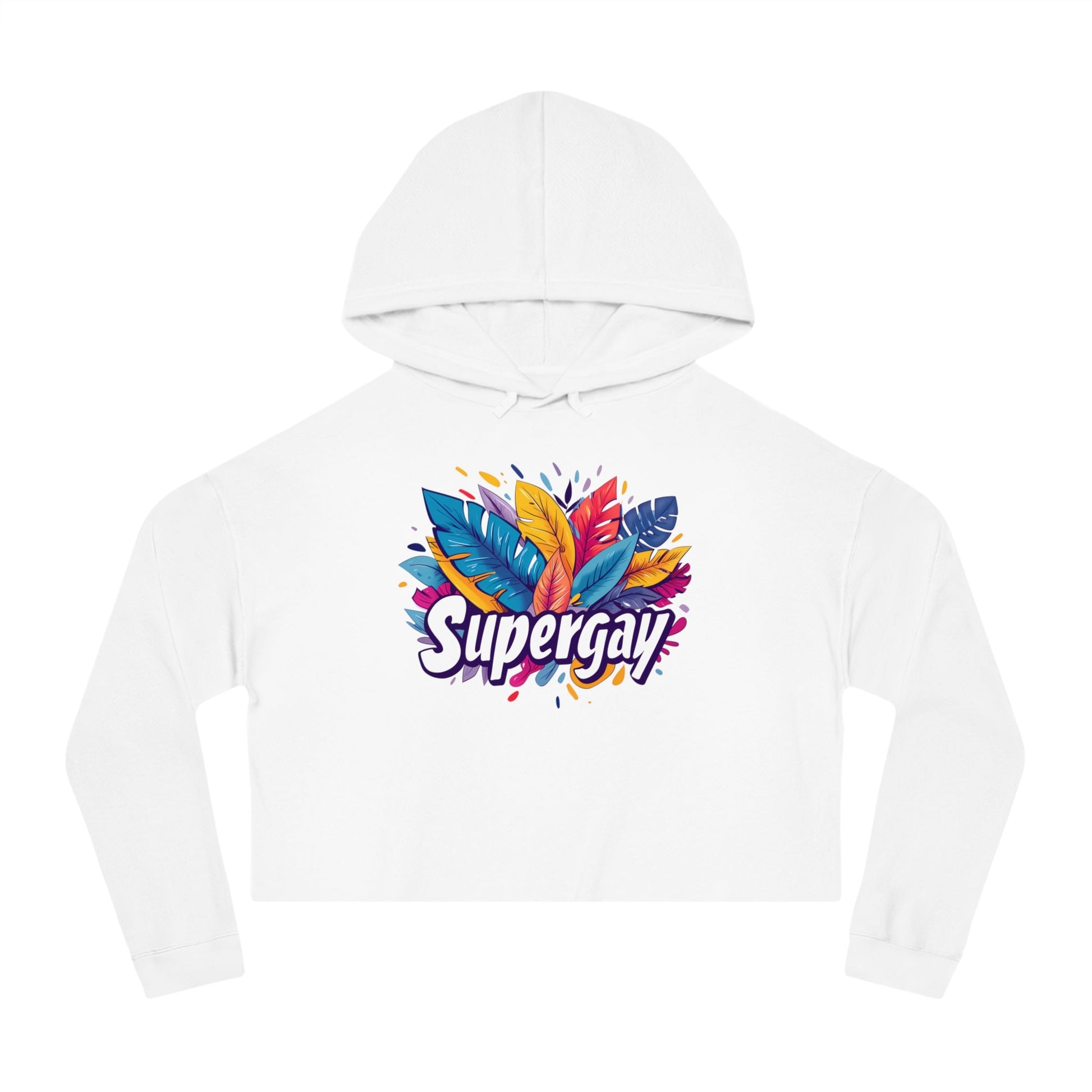 Supergay Cropped Hoodie – Bold, Vibrant & Unapologetic Pride - Hoodie - The Lucky Wombat