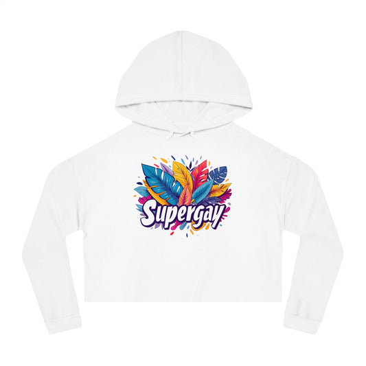 Supergay Cropped Hoodie – Bold, Vibrant & Unapologetic Pride - Hoodie - The Lucky Wombat